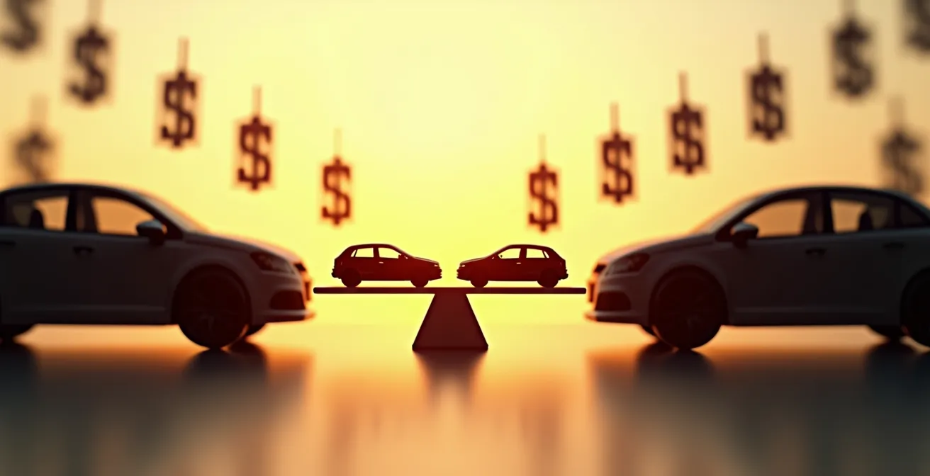 Analyse comparative d'annonces automobiles avec graphiques et tableaux de prix